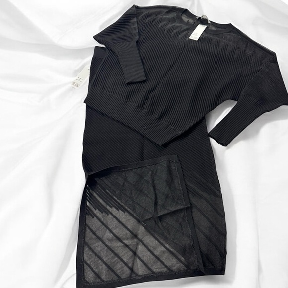 DKNY Set
Ribbed Seamless Midi Skirt& BOAT - Jumper - black - Picture 2 of 4